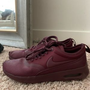Nike AirMac maroon sneakers